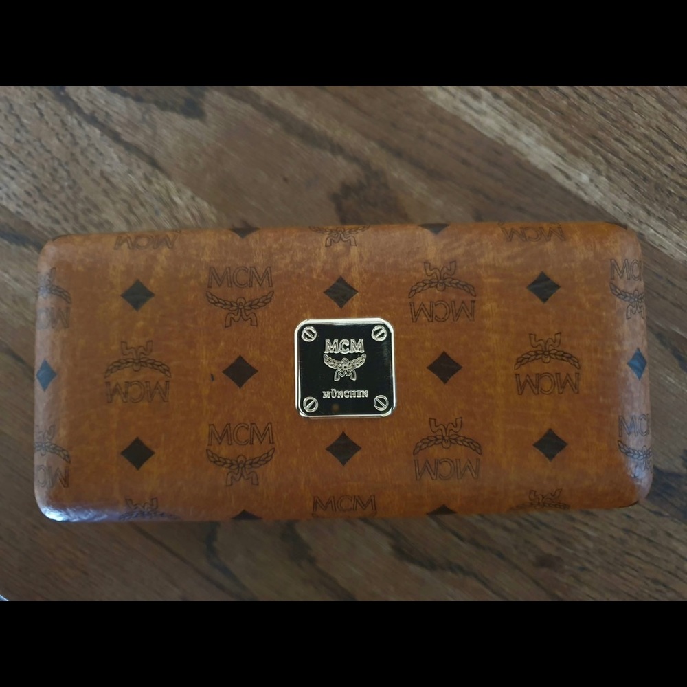 MCM hard clam shell sunglass case